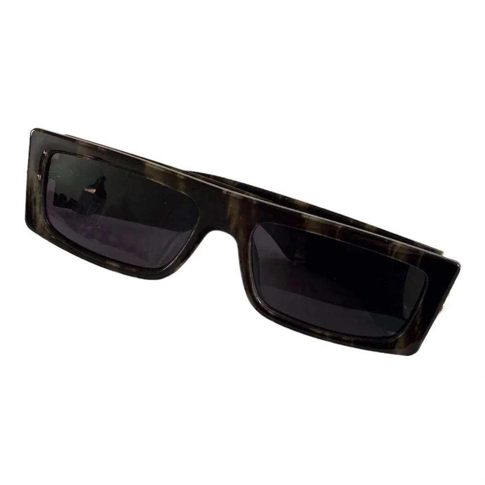 Knotwtr by Obi Nwankwo Tortoise Shield Sunglasses NIB Luxe Square Y2K Futuristic